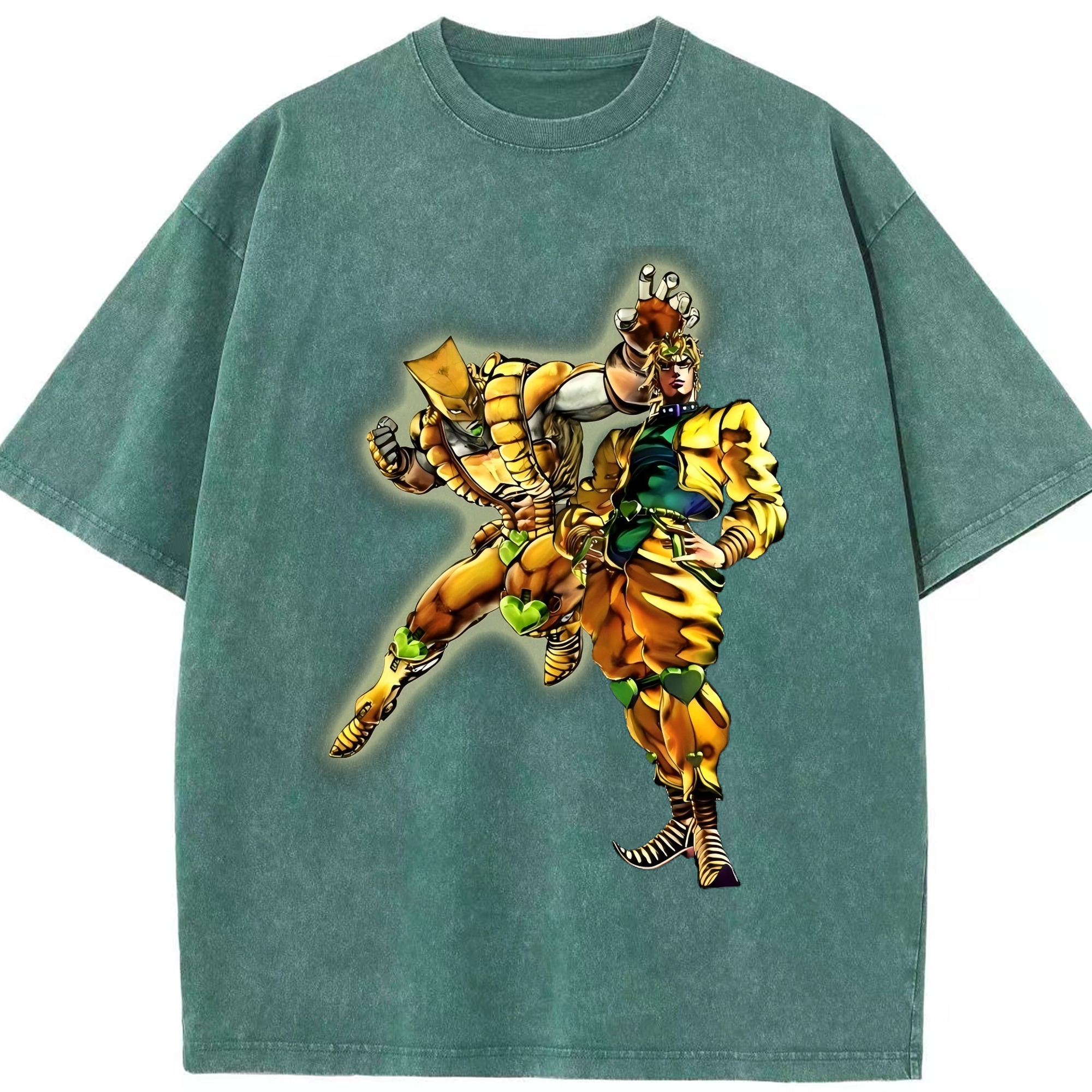 （画像用） ジョジョの奇妙な冒険 ディオ?ブランドー JoJo's Bizarre Adventure Dio Brando 綿100% ヴィンテージ風 半袖Tシャツ（フロントプリント）